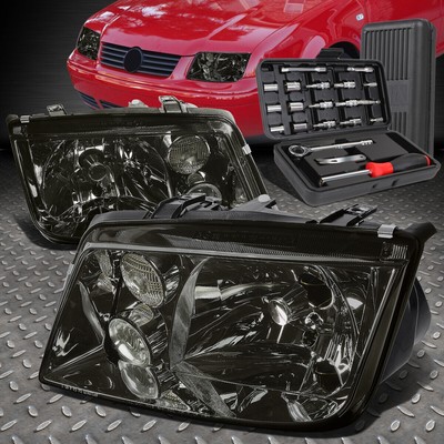 [ЕВРО-МОДЕЛЬ] ДЛЯ 99-05 JETTA MK4 E-CODE ДЫМНЫЙ КОРПУС ФАРА + НАБОР ИНСТРУМЕНТОВ