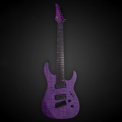Legator N7FSS Ninja 7 Super Shred Multi-Scale 7-String Guitar, Purple Magenta