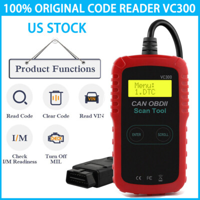 VC300 Vehicle Auto Code Reader OBDII OBD EOBD Engine Diagnostic Handheld Tool US
