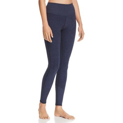

Alo Yoga Womens Navy Ribbed Trim Lounge Heathered Athletic Leggings  BHFO 8059, Rich navy