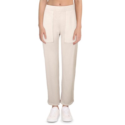 Удобные трикотажные брюки AMO Womens Zoey бежевого цвета с карманами для бега трусцой XS BHFO 0514
