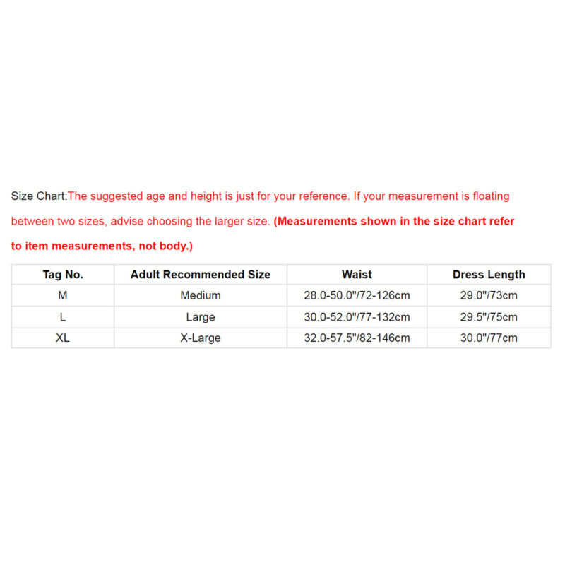 Sissy Size Chart