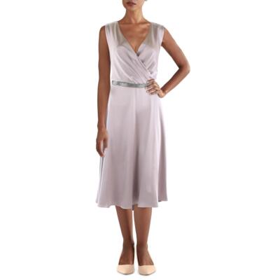 Женское атласное вечернее платье без рукавов Lauren Ralph Lauren BHFO 4305