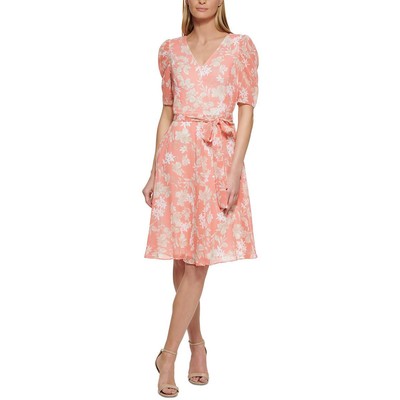 

Розовое женское платье миди с поясом Tommy Hilfiger Petites  BHFO 1732, Bloom neutral