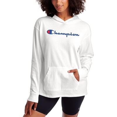 

Champion Womens White Logo Comfy Activewear Hoodie Loungewear  BHFO 0211, Белый