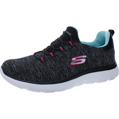 

Skechers Womens Summits - Беговые кроссовки Quick Getaway Grey 7.5 Medium (B,M) 1360, Black/light blue