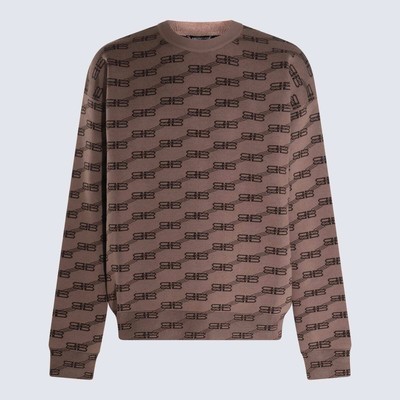 Pre-owned Balenciaga Beige Wool And Cotton Blend Sweater