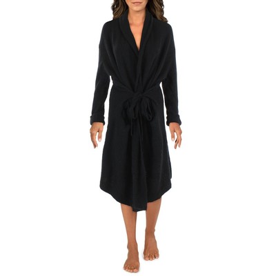 

Женское уютное платье-свитер Halston Heritage из черной мериносовой шерсти яка  BHFO 3882, Черный