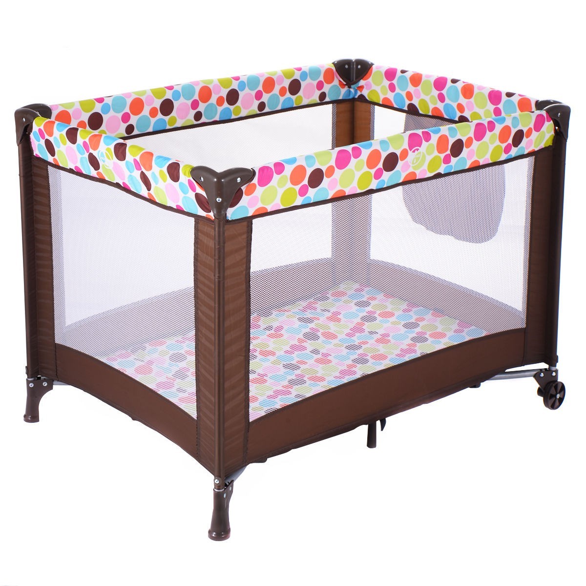 Foldable Baby Playpen Newborn Bed Travel Crib Infant Playard