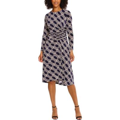 Женское платье-футляр Maggy London для работы до середины икры с принтом BHFO 4861