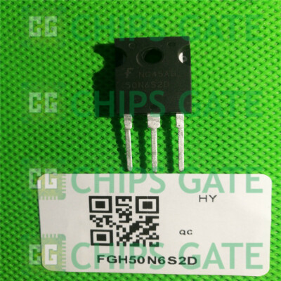 2PCS FGH50N6S2D 50N6S2D TRANSISTOR IGBT N 600V 75A TO-247 FAIRCHILD