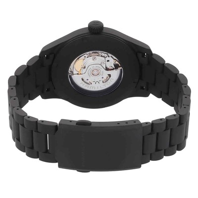 Pre-owned Hamilton Khaki Field Titanium Automatic Black Dial Men's Watch H70665130