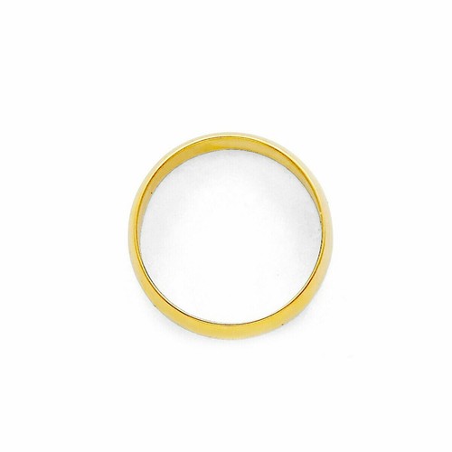 Pre-owned Td Collections 14k Yellow Gold 8mm Plain Regular Fit Classic Light Dome Wedding Band