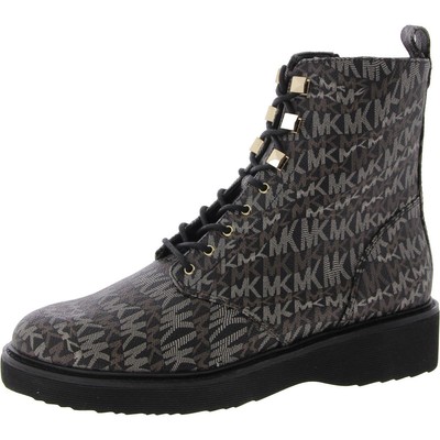 Женские ботинки MICHAEL Michael Kors Haskell Bootie черного цвета в армейском стиле на шнуровке 1873