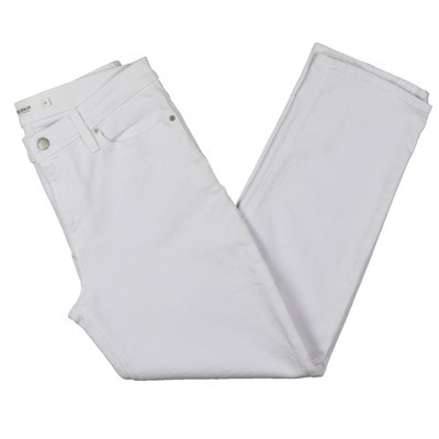 Джинсы-сигареты Hudson Womens Nico White Denim с высокой посадкой и зауженными штанинами 25 BHFO 0617
