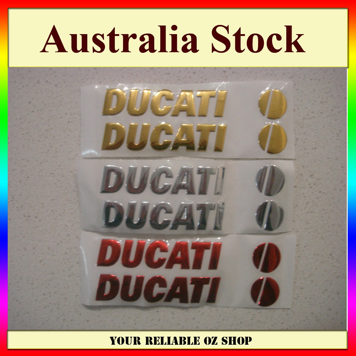 Ducati 3D Sticker Decal Badge Emblem Logo Bike ATV Quad Motorcycle Fuel Tank Pit