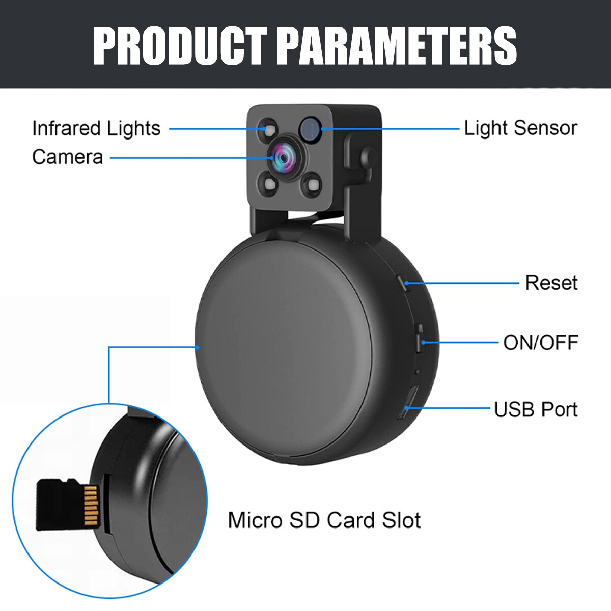 HD 1080P Wireless Hidden Live Stream Camera Mini Security Night Vision Nanny Cam