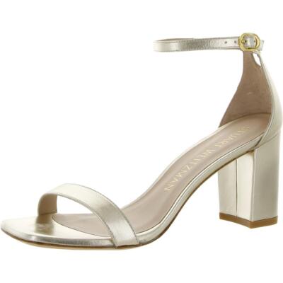 

Stuart Weitzman Womens NudistCurve 75 Gold Heels 8.5 Medium (B, M) BHFO 5222, Liquid metallic