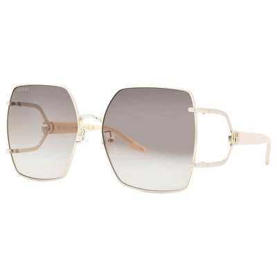 Pre-owned Gucci Brown Gradient Butterfly Ladies Sunglasses Gg1564sa 003 61 Gg1564sa 003 61