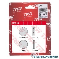 TRW Bremsbeläge VORNE MCB16 Bremsklötze Standard