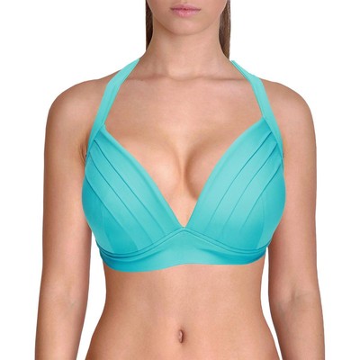 

Женский синий плиссированный бикини с завязками на спине Bleu Rod Beattie  BHFO 0016, Blue crush