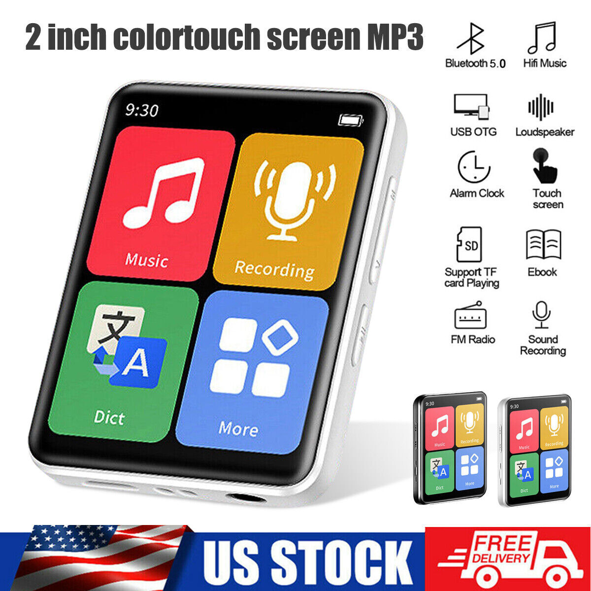 Bluetooth Hifi Lossless Sound Music Recorder Fm Radio Us