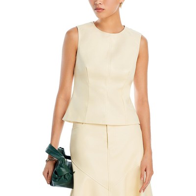 Женская рубашка на бретелях без рукавов из искусственной кожи Logan от Proenza Schouler BHFO 1365