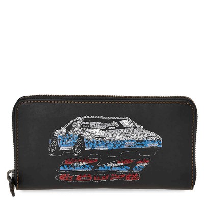 Pre-owned Coach Ladies Zip Around Wallet 1941 Black Co Car Acc Zip 58183 Bpblk
