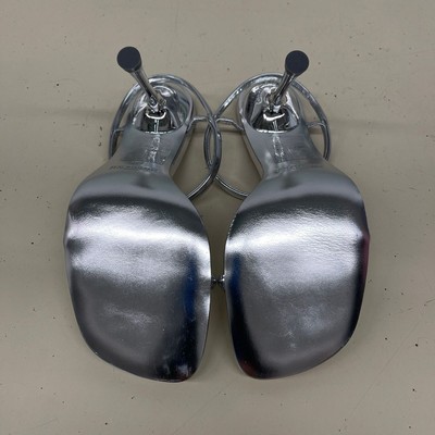 Pre-owned Simkhai Siren Metallic Leather Heeled Sandals Women's Size Eu37/us7