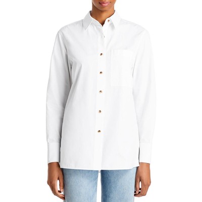 Женская рубашка Lafayette 148 New York с белым воротником и пуговицами S BHFO 0026