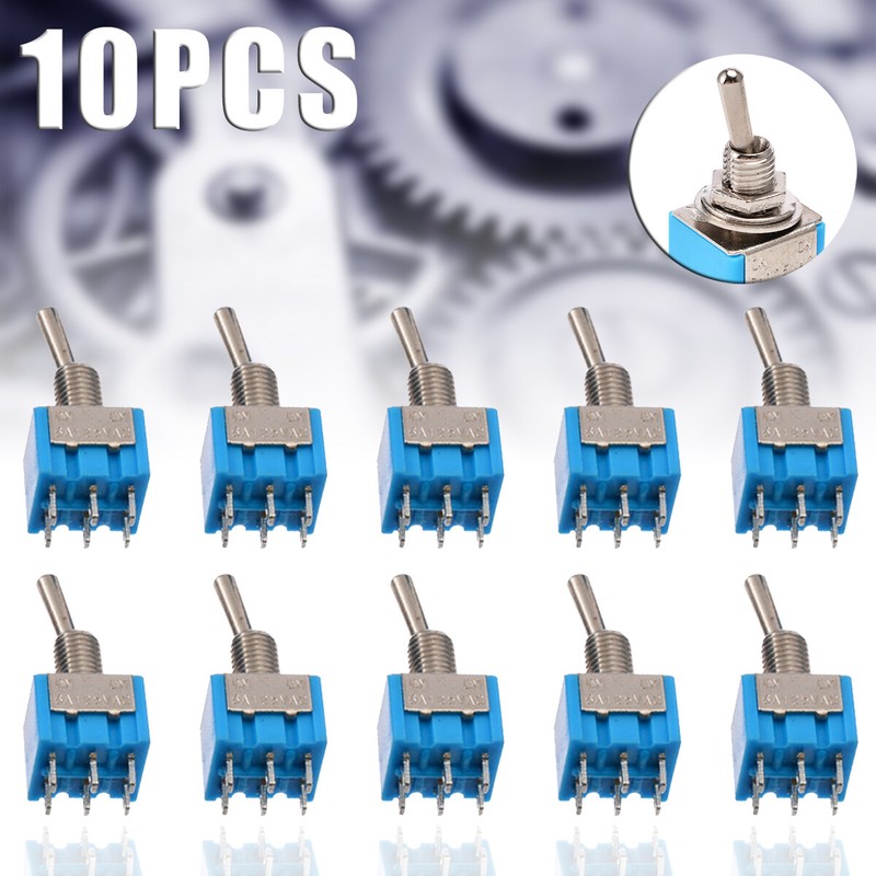 10x Kippschalter Schalter 6A 125V SPDT EIN AUS EIN 2 Polig KFZ Boot Umschalter
