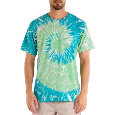 Оригинальная мужская футболка Portland Spiral Blue Tie-Dye Tee в мягкой обложке XL BHFO 7373