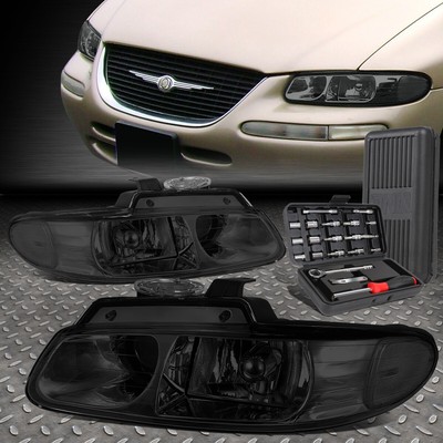 ДЛЯ 96-99 GRAND CARAVAN ДЫМЧАТЫЙ КОРПУС, ПРОЗРАЧНЫЕ БОКОВЫЕ ФАРЫ-ПРОЕКТОРЫ + НАБОР ИНСТРУМЕНТОВ