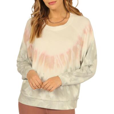 Винтажная рубашка Havana Womens Tie Dye Knit Pullover Crewneck Sweater Shirt BHFO 8745