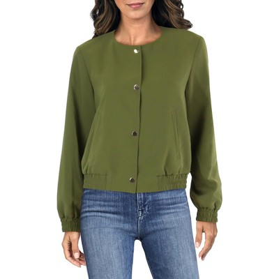 Женская зеленая легкая теплая модная куртка-бомбер Anne Klein, пальто M BHFO 7957