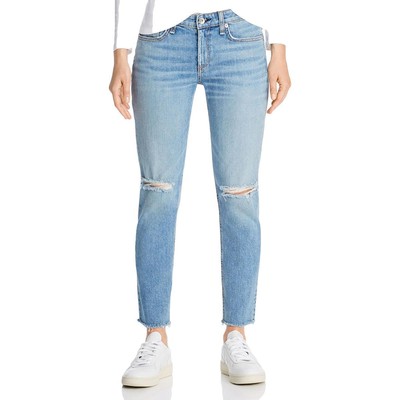 

Женские узкие джинсы-бойфренды до щиколотки с низкой посадкой Rag - Bone Dre  BHFO 5712, Sonny with holes