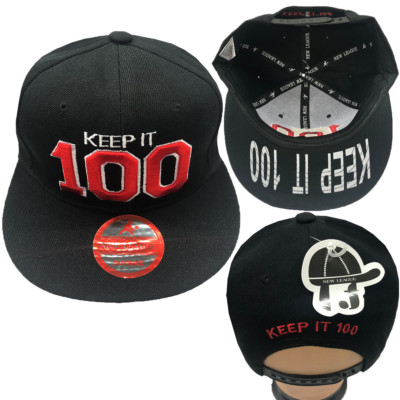 KEEP IT 100 Hip Hop 3D Embroidered Snapback Cap Adjustable Baseball Hat LOT 1-12