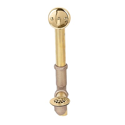 Tub Drain Bright Brass Chrome Plated Drain/Overflow Pipe Renovators Supply