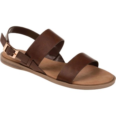 

Женские коричневые босоножки с открытой пяткой Journee Collection Lavine 7.5 Medium (B,M) 3920, Коричневый