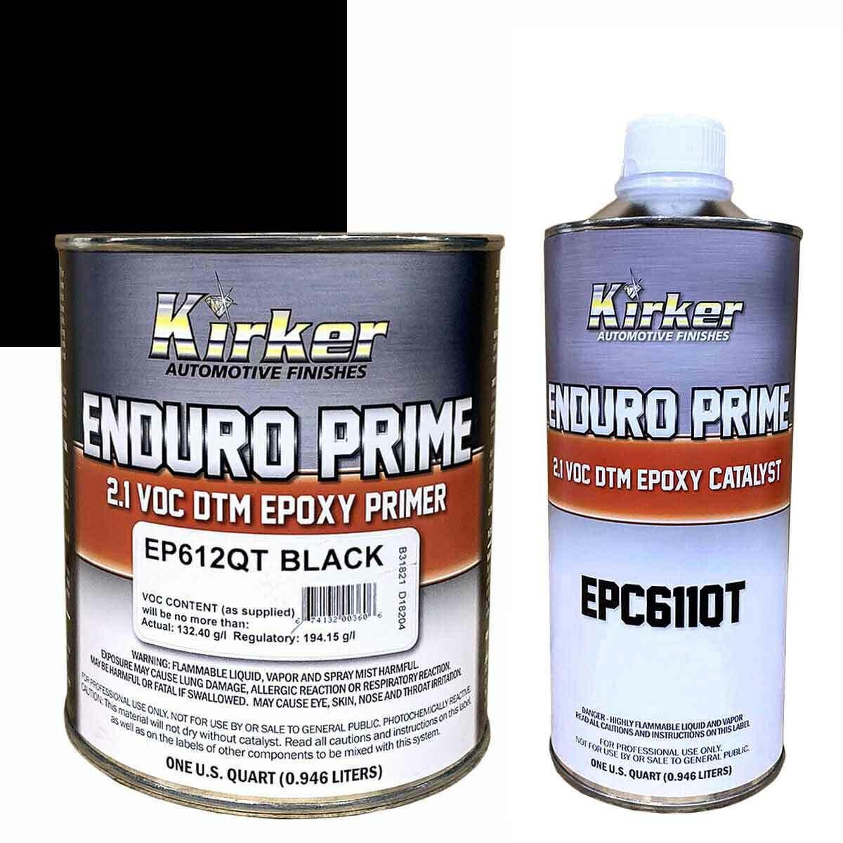 1 qt Kirker Enduro Prime Epoxy Primer Black EP612QT and 1 qt Catalyst