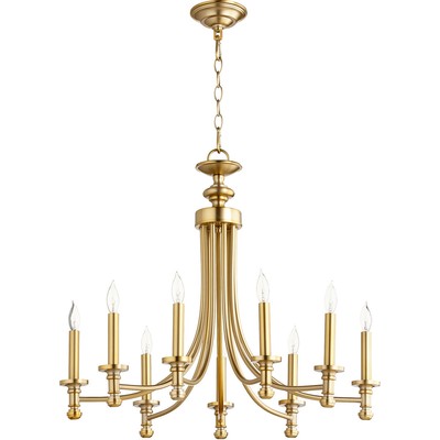 Quorum International 6022-9-80 Rossington Chandelier Aged Brass