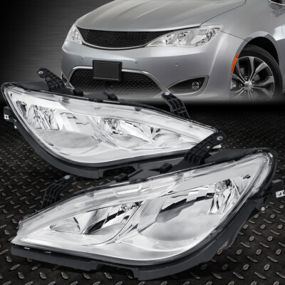 Для 17-23 Chrysler Pacifica Voyager Пара хромированных корпусных фар Головного света