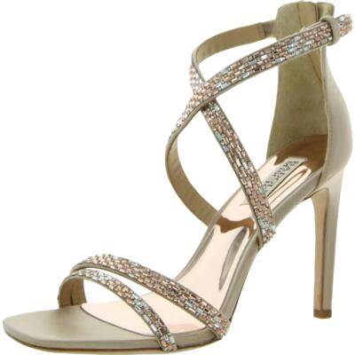 

Женские туфли на каблуке Badgley Mischka Zendaya со стразами и ремешками BHFO 3604, Бежевый, Zendaya