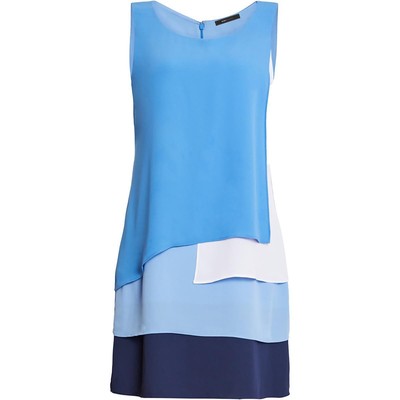 BCBGMAXAZRIA Женское мини-платье для коктейльной вечеринки с многоуровневым рисунком Haley Blue 8 BHFO 5377