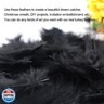 200pcs 4-6 Inches Fluffy Turkey Marabou Black Feathers for Crafts Dreamcatcher Fringe Trim Colored Feathers Accessories Pack