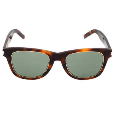 Pre-owned Saint Laurent Green Square Unisex Sunglasses Sl 51 Rim 003 50 Sl 51 Rim 003 50
