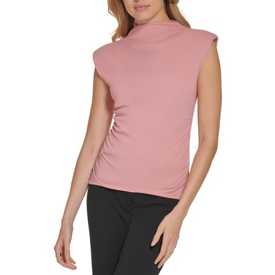 Женский розовый пуловер с рюшами DKNY S BHFO 8785