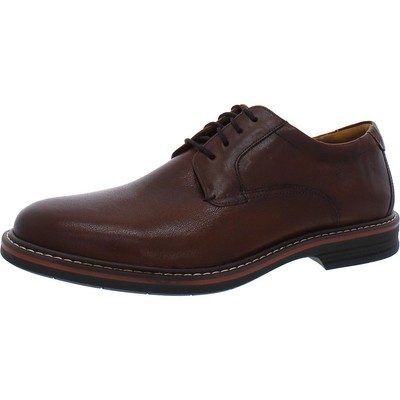 Florsheim Mens Norwalk Brown Leather Plain Toe Oxfords 10.5 Medium (D) BHFO 7649