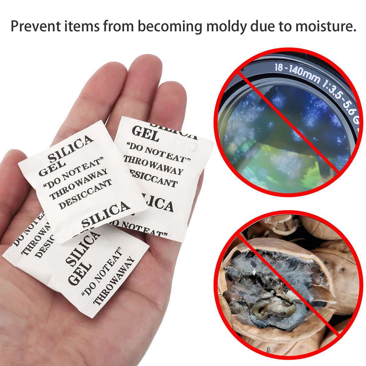 60/100Pcs Grams Silica Gel Desiccant Pack Moisture Absorber Reusable Drying bag