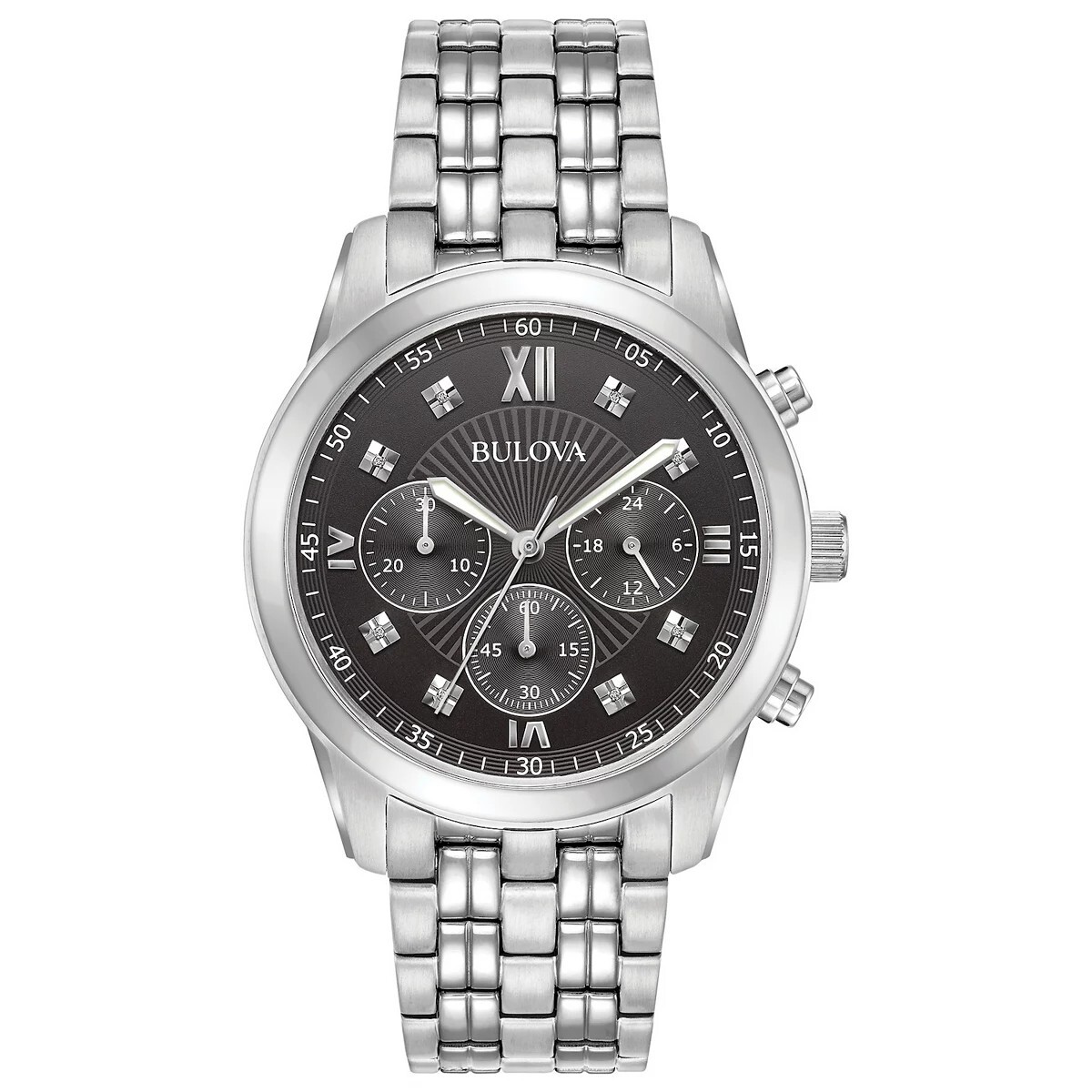 Pre-owned Bulova Brand  Men's Chronograph Diamond Accent Watch - 96d136